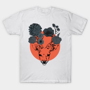 Flowers deer circle T-Shirt